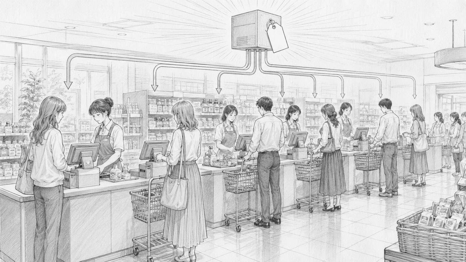 すべてのレジで同じ価格改定が適用され、一部だけを分けられない店舗
