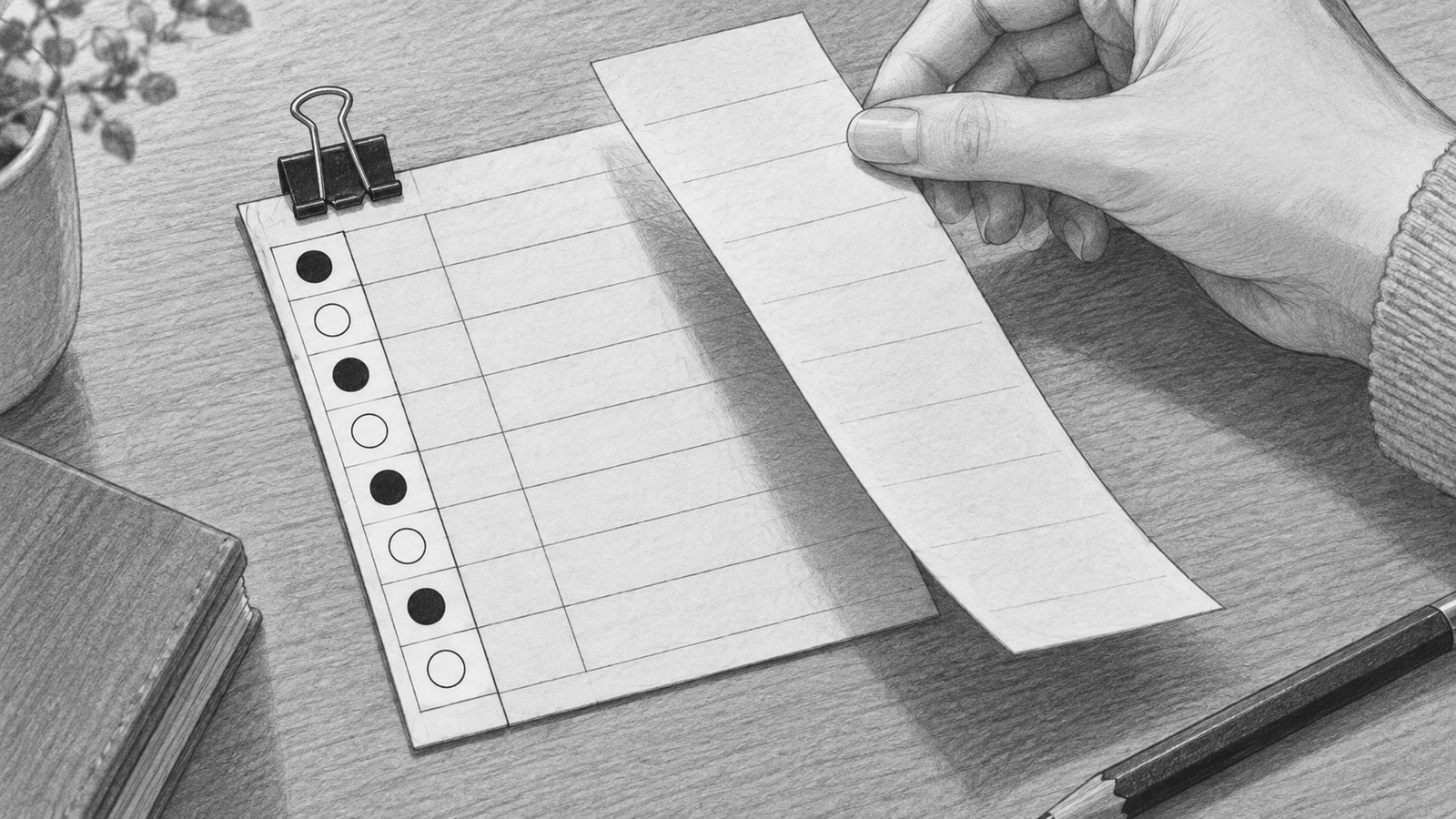 元の列を外しても欠損の記録列を残す手元