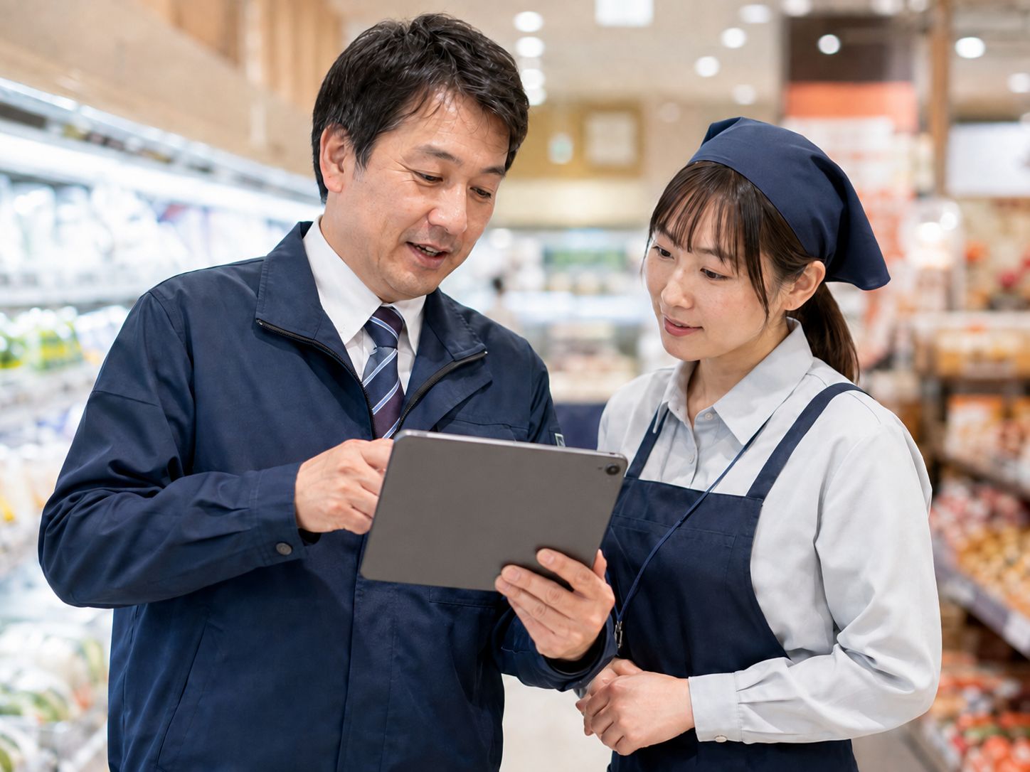 小売業の顧客データ分析の様子