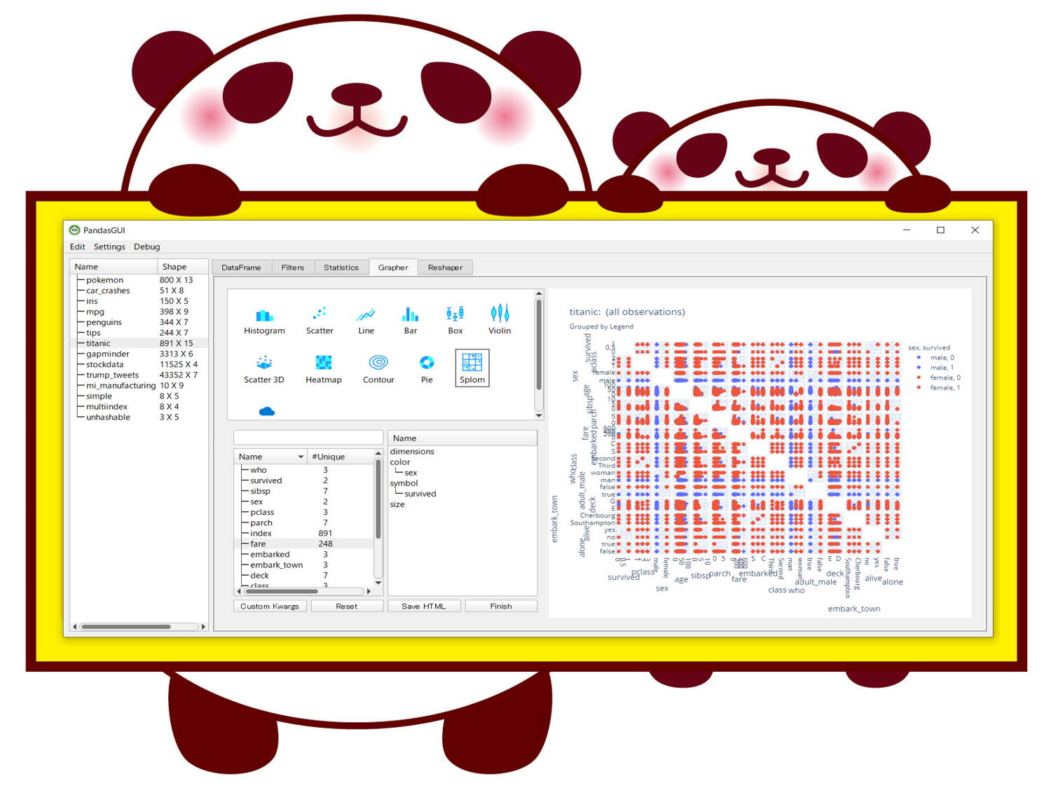 Python PandasGUI（ノーコードEDA）で<br>Excelっぽい感じでグラフィカルにEDA（探索的データ分析）