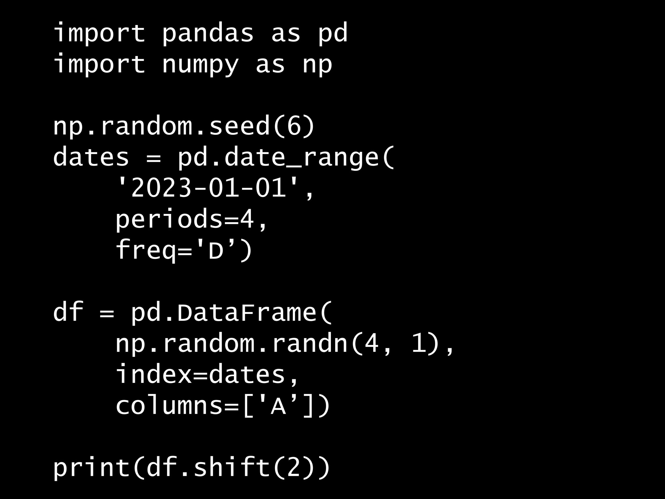 Python 時系列分析 1,000本ノック– ノック16: 時系列データのシフト –