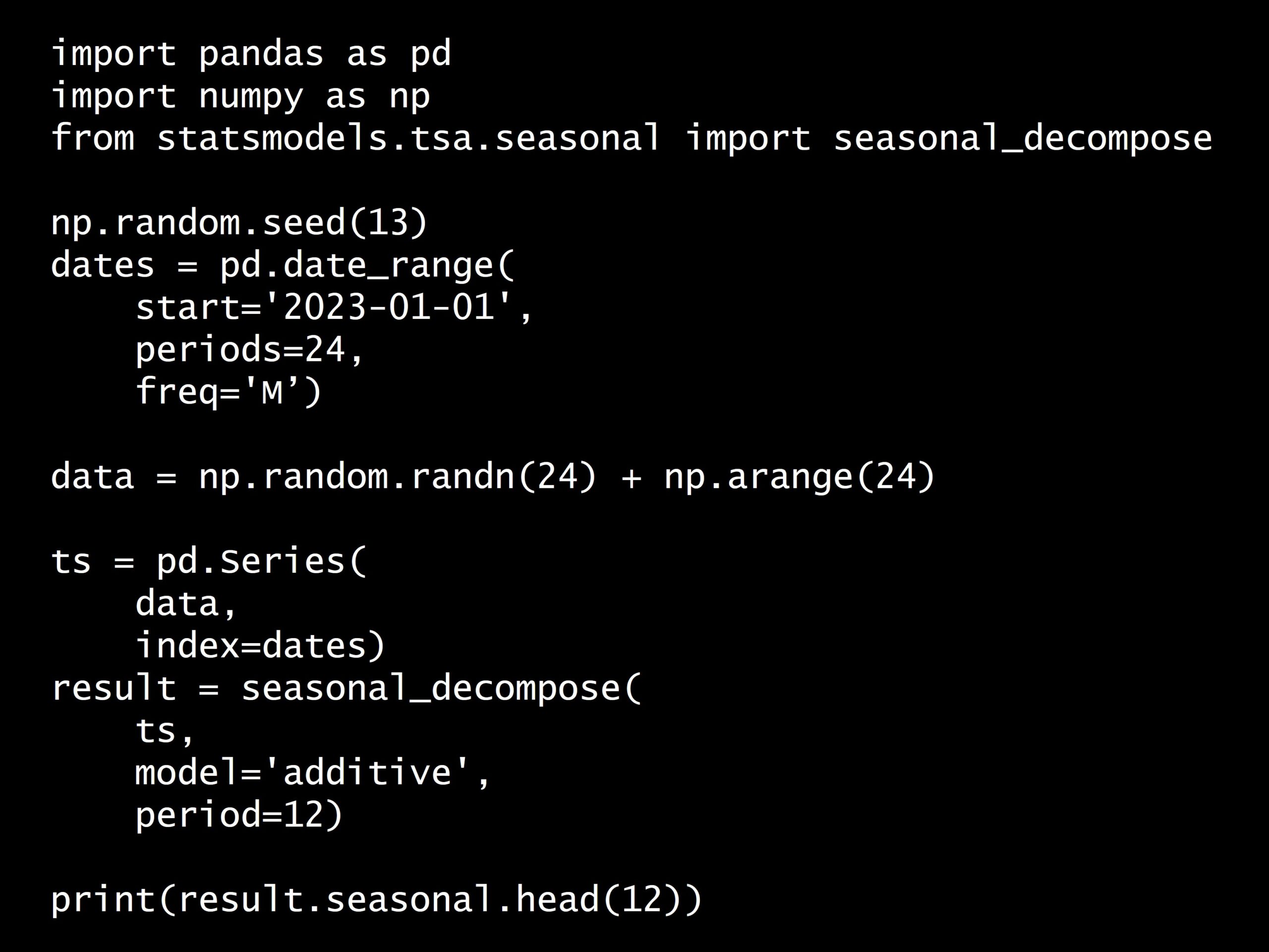 Python 時系列分析 1,000本ノック– ノック34: 時系列データのトレンド季節分解 –