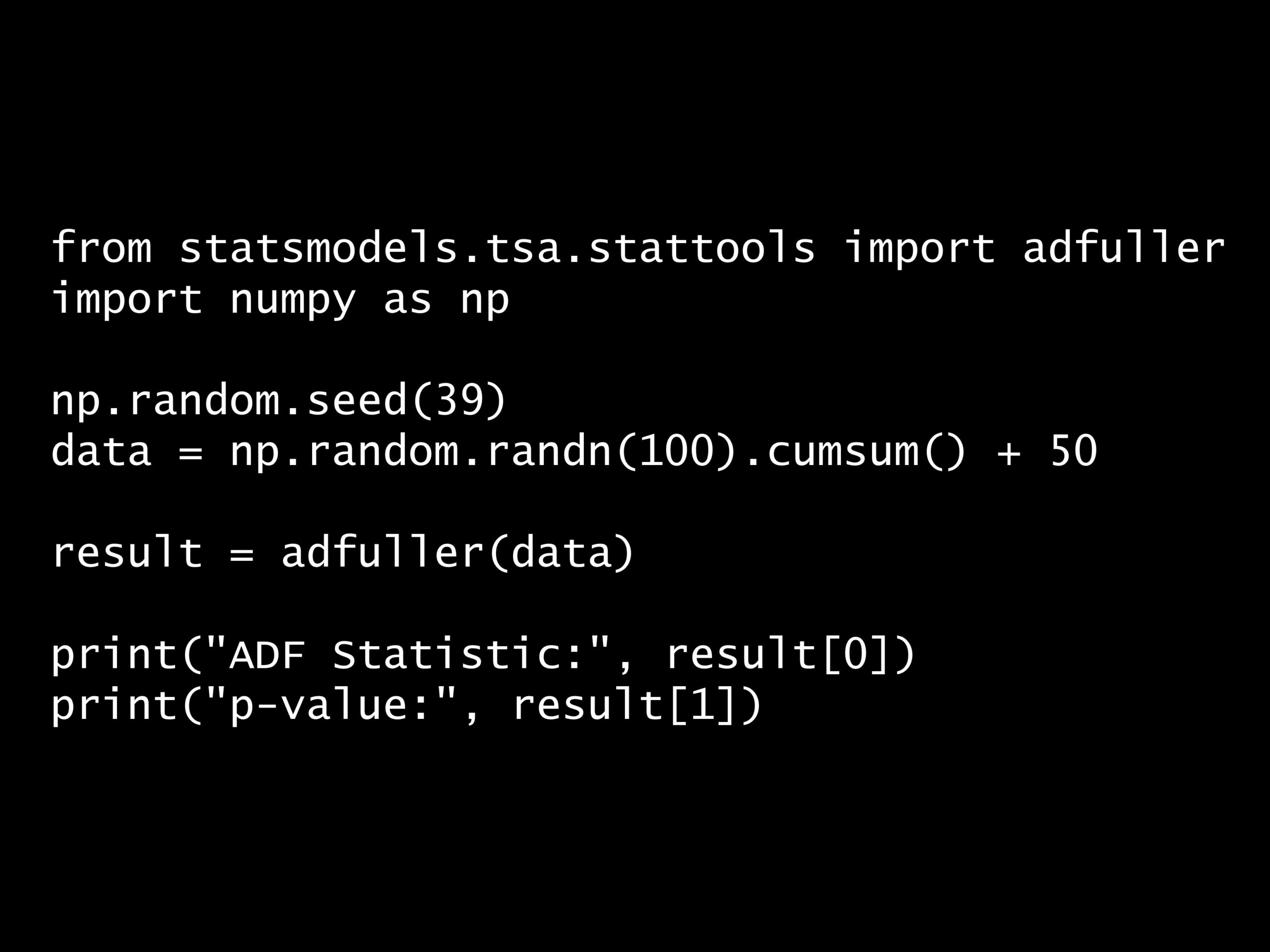 Python 時系列分析 1,000本ノック<br>– ノック45: 時系列データの単位根検定 –
