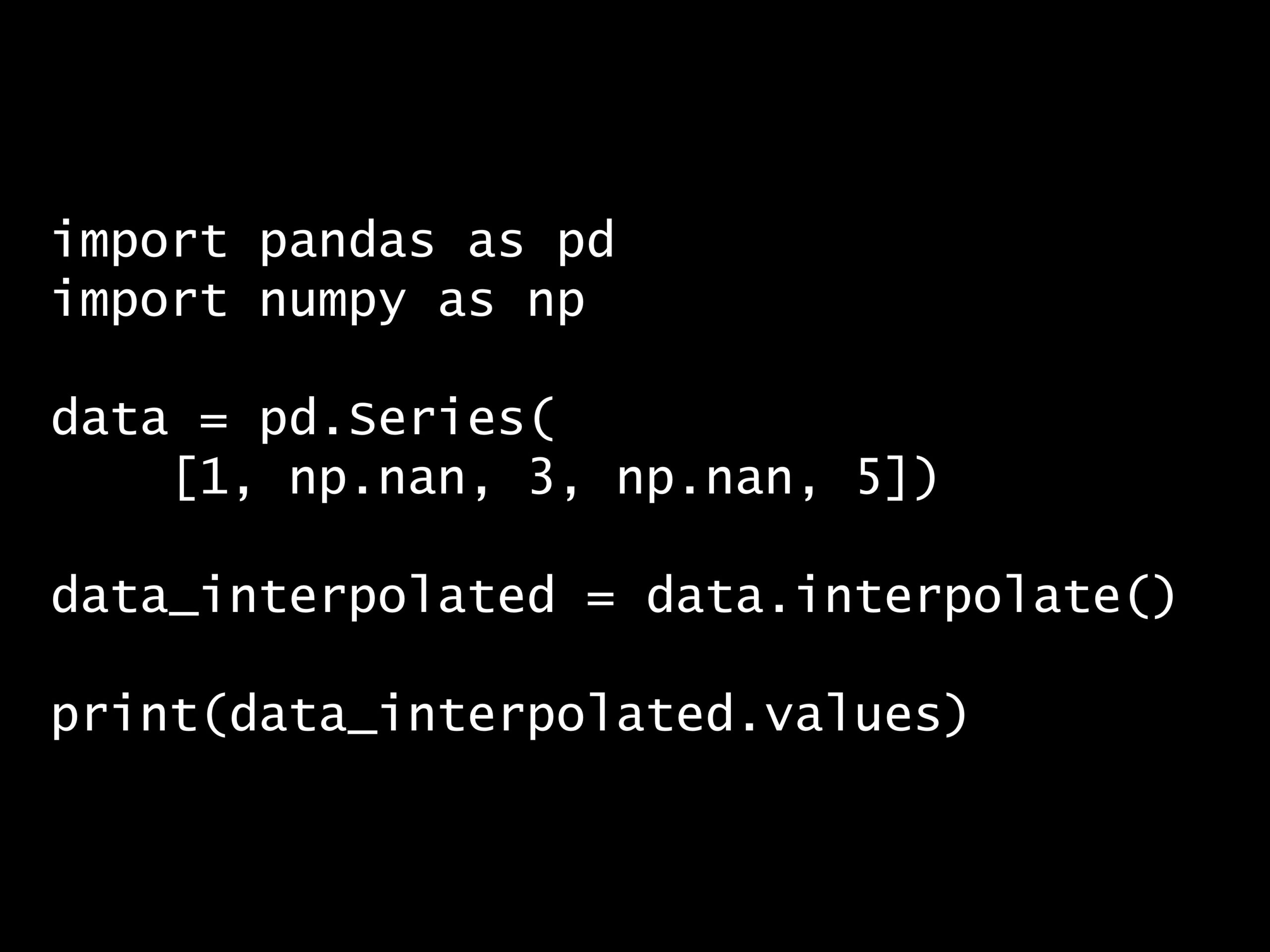 Python 時系列分析 1,000本ノック– ノック51: 時系列データの欠損値の補完 –