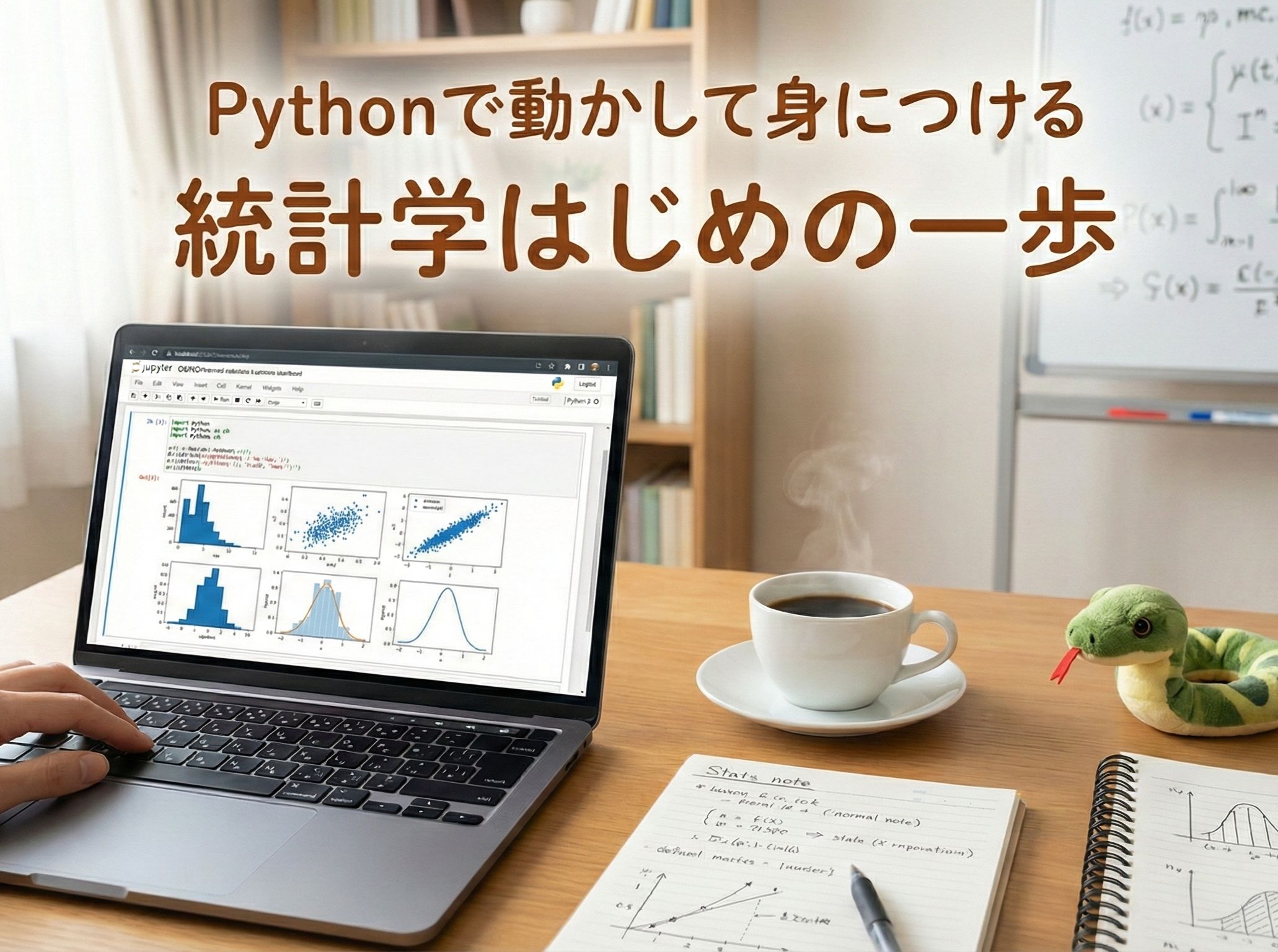 Pythonで動かして身につける 統計学はじめの一歩<br>— 第1回 —<br>データの「代表値」を掴む — 平均・中央値・最頻値の話
