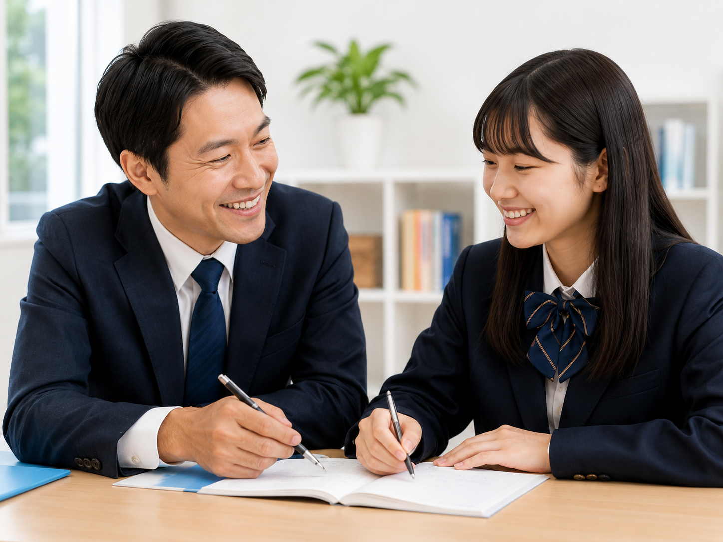 生徒に寄り添って指導する講師