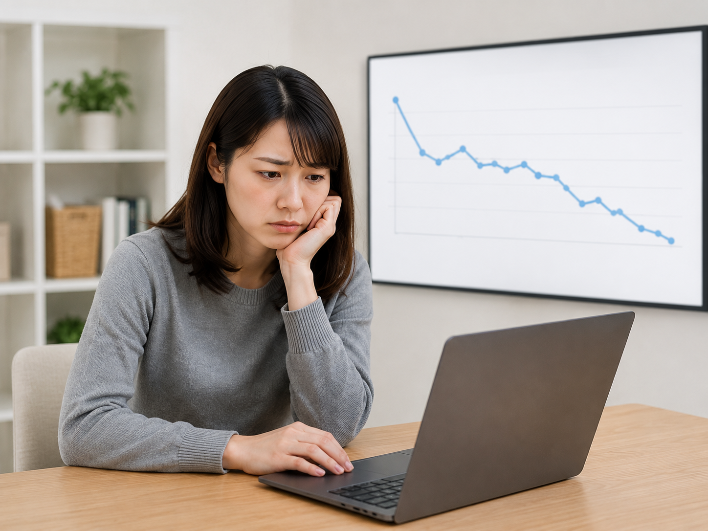 売上の伸び悩みに悩む担当者